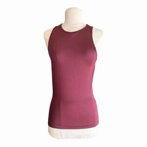 Wolford The Workout Sleeveless Top XS Port Royale Burgundy NWT